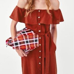 Zara off shoulder midi dress